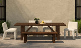 Esmond Outdoor Dining Bench Brown