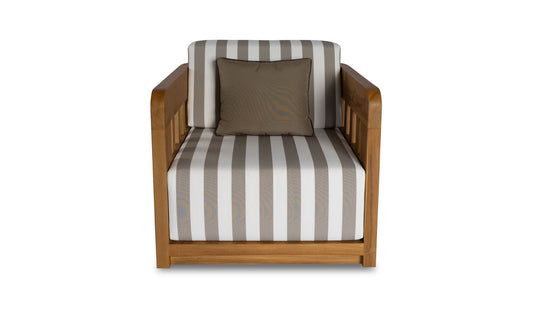 Adelaide Outdoor Accent Chair Brown Stripe