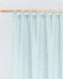 Tab top linen curtain panel (1 pcs) in Dusty blue