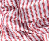 Red Ticking Tablecloth - Red Striped Round Tablecloth