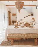 Striped in Natural Linen tablecloth