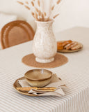 Striped in Natural Linen tablecloth