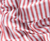 Red Striped Cotton Tablecloth - Rectangle Tablecloth