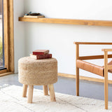 Tagaytay Natural Wood Stool Ottoman - Clearance