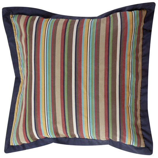 Tammy Stripe Euro Sham, Navy Flange