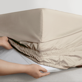 Purefect Fit Adjustable Sateen Fitted Sheet Tan
