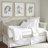 400TC Double Embroidery Sateen Solid Cotton Day Bed Set