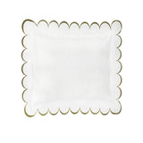 Allena 400TC Cotton Scallop Embroidery Sateen Microcheck Euro Sham