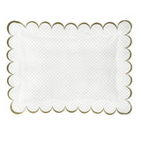 Allena 400TC Cotton Scallop Embroidery Sateen Microcheck Pillow Sham