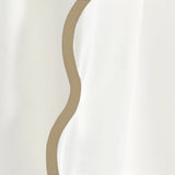 400TC Applique Scalloped Embroidery Cotton Curtain (Set Of 2)