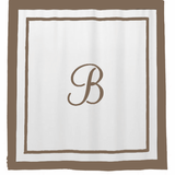 Border Frame Cotton Shower Curtain