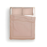 400TC Cotton Luxurious Double Embroidery Sateen Solid Duvet Cover Set