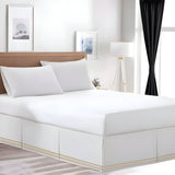 400TC Cotton Sateen Classic Embroidery Tailored Bed Skirt