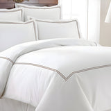500TC Cotton Double Embroidery Sateen Solid Duvet Cover Set