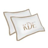 Monogram 400TC Cotton Edge Border Embroidery Pillow Sham