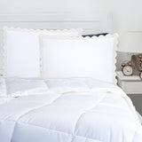 400TC Reverse U Shape Embroidery Cotton Solid Pillow Sham
