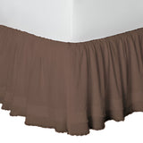 400TC Sateen Solid Cotton Fringe Ruffle Bed Skirt