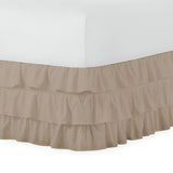 400TC Sateen Solid Cotton Ruffle Bed Skirt