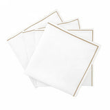 Single Embroidery Border Linen Napkins (Set of 4)