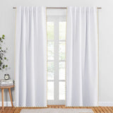 400TC Small Scallop Cotton Embroidery Curtain (Set Of 2)