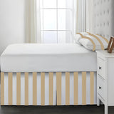 400TC Stripe Border Frame Cotton Sateen Tailored Bed Skirt