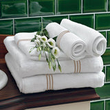 Cotton Triple Embroidered Bath Towels (Set of 2)