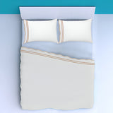 400TC Wavy Embroidery & Border Cotton Sateen Solid Sheet Set
