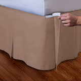 400TC Cotton Sateen Velcro Detachable Pleated Bed Skirt