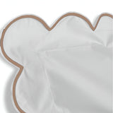 400TC Cotton Scallop Embroidery Sateen Solid Duvet Cover Set