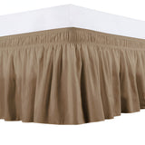 400TC Sateen Solid Cotton Wrap Around Bed Skirt