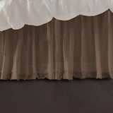 400TC Sateen Solid Cotton Fringe Ruffle Bed Skirt