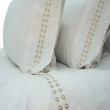 400TC Sateen Solid Cotton Dot Embroidered Sheet Set