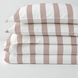 400TC Stripe Border Frame Cotton Sateen Duvet Cover Set