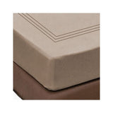 400TC Luxurious Triple Embroidery Sateen Solid Cotton Fitted Sheet