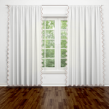 Scallop Polyester Curtain (Set of 2)