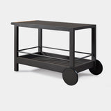 TAVOLA ALUMINUM Slatted Bar Cart
