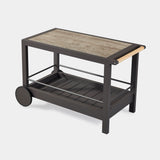 TAVOLA ALUMINUM Stone Bar Cart