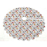 Printed Scalloped Christmas Tree Skirt