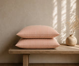 Linen Pillowcases - Terracotta Striped