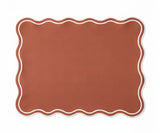 Dining Table Placemats - White Scalloped Placemats