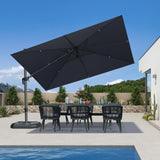 PURPLE LEAF Best Value Cantilever Patio Umbrella with Left-Right Tilt and 360° Swivel Outdoor Umbrellas