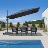 PURPLE LEAF Best Value Cantilever Patio Umbrella with Left-Right Tilt and 360° Swivel Outdoor Umbrellas