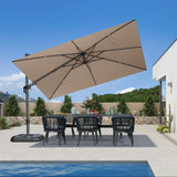 PURPLE LEAF Best Value Cantilever Patio Umbrella with Left-Right Tilt and 360° Swivel Outdoor Umbrellas