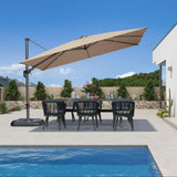 PURPLE LEAF Best Value Cantilever Patio Umbrella with Left-Right Tilt and 360° Swivel Outdoor Umbrellas