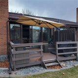 PURPLE LEAF Best Value Cantilever Patio Umbrella with Left-Right Tilt and 360° Swivel Outdoor Umbrellas