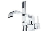 Angel 2-Handle Claw Foot Tub Faucet with Hand Shower in Polished Chrome