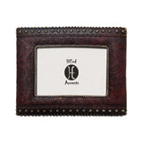 Tooled Leather w/ Studded Sides Picture Frame, 4 MOQ