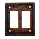 Tooled Resin Double Rocker Wall Switch Plate, 4 MOQ