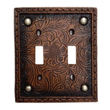 Tooled Resin w/ Stud Double Switch Wall Plate, 4 MOQ