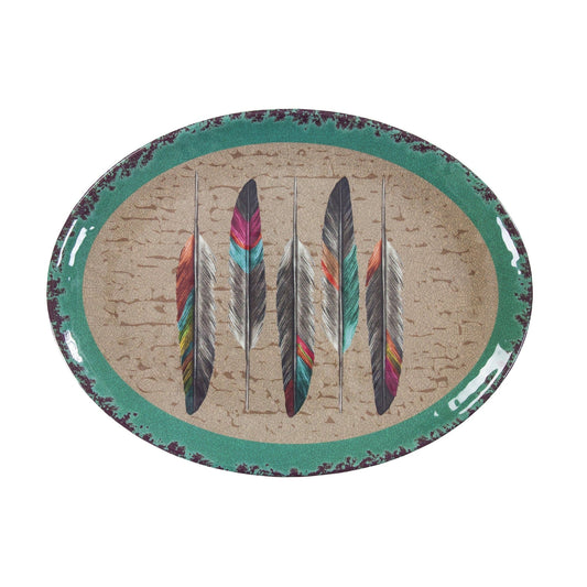 Tossed Feather Melamine Serving Platters, Set of 12, 2 MOQ